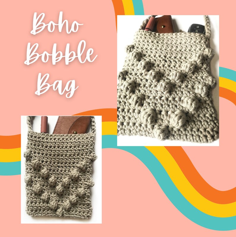 Boho Bobble Bag - Crochet Pattern - Etsy