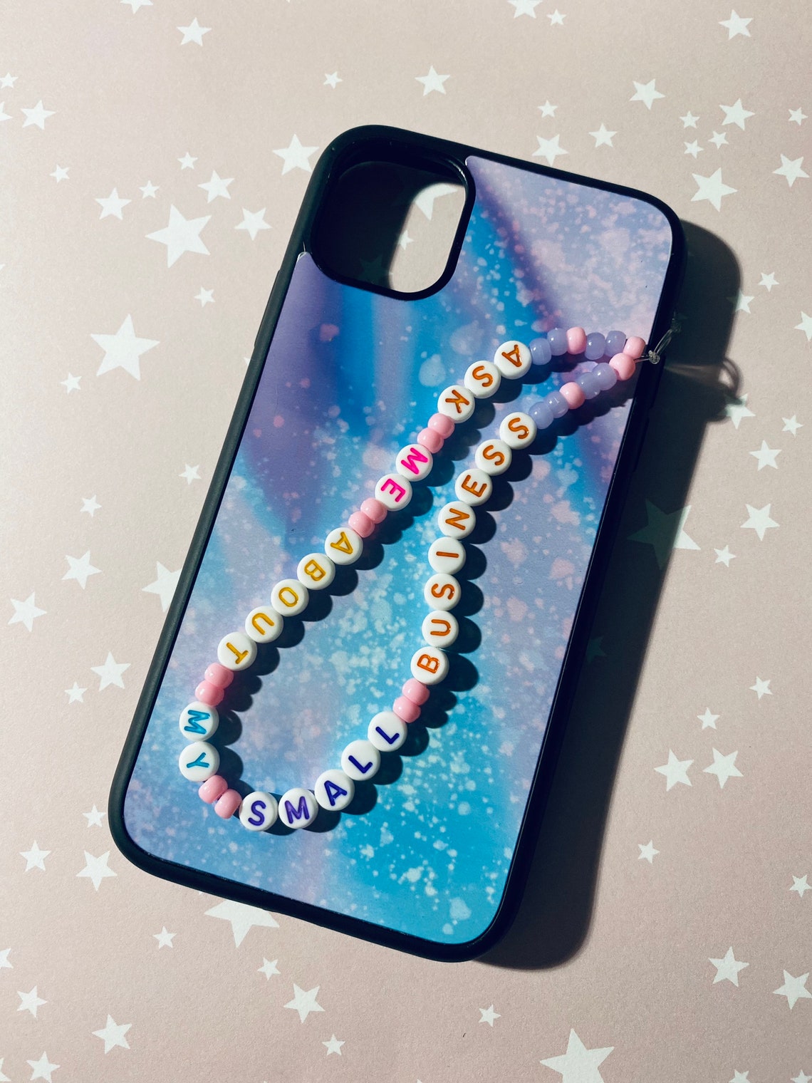 Beaded Phone Charm Strap / Ask Me About My Small Business Etsy