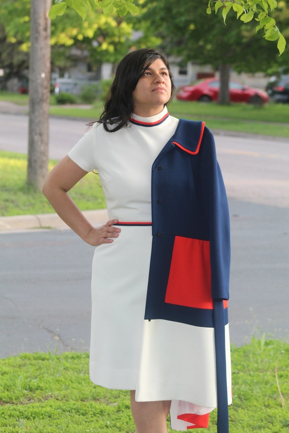 Lilli Ann 60s Colorblock Dress, Jacket, belt