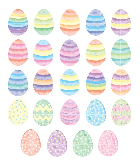 Easter Eggs Watercolor PNG File Easter Eggs Design (Download Now) 