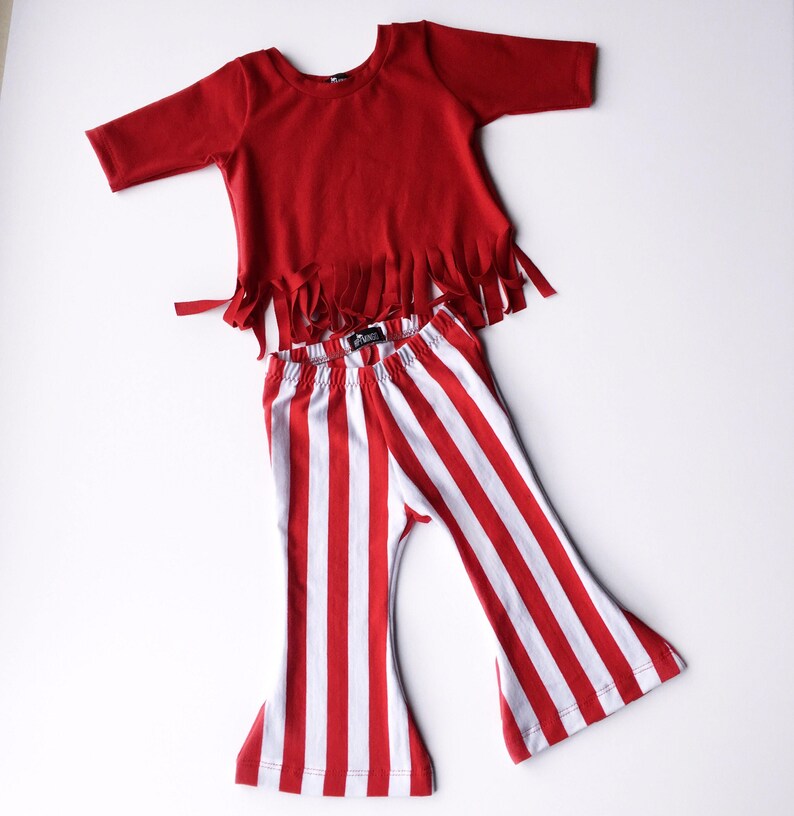 Baby girl red fringe shirt boho girl top red 34 sleeve shirt toddler handmade top trendy girl clothes hippie baby toddler gift
