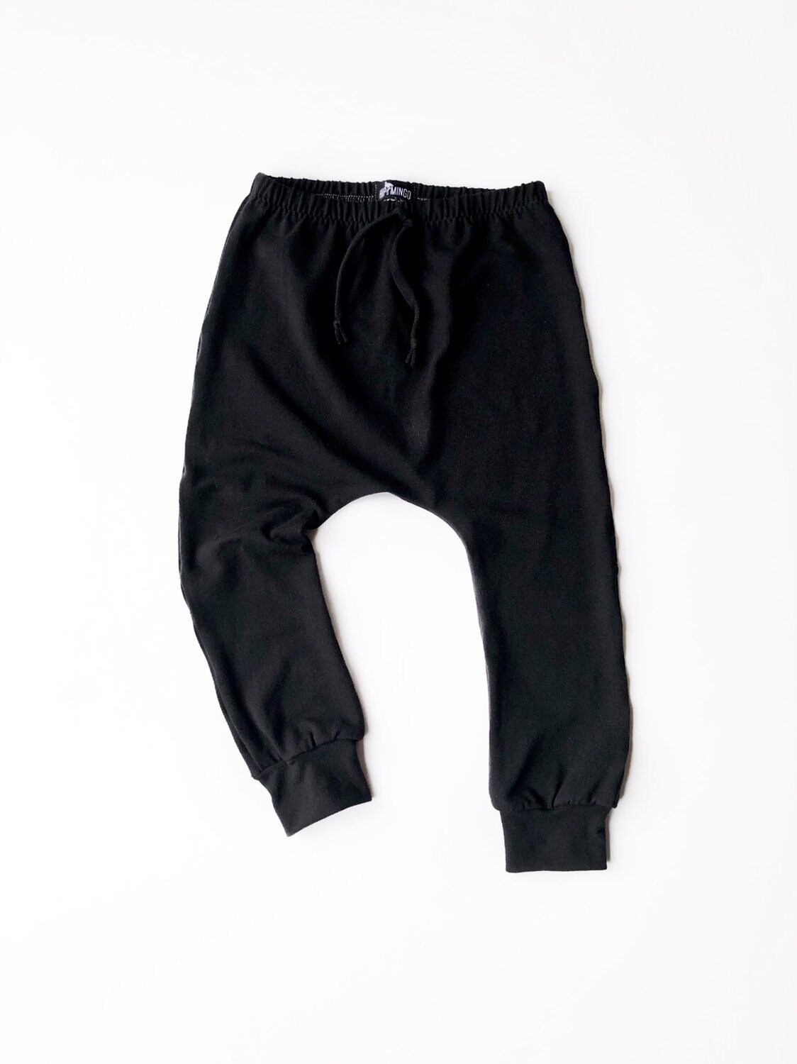 unisex baby black harem pants, boy or girl black leggings, black todd…