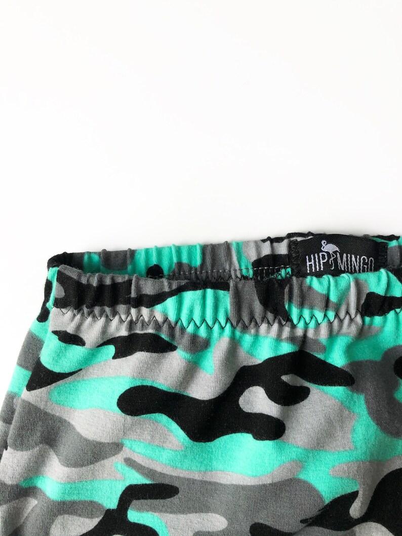 cool baby boy pants toddler boy or girl mint camouflage leggings trendy baby clothes baby gift unisex baby camo harem pants