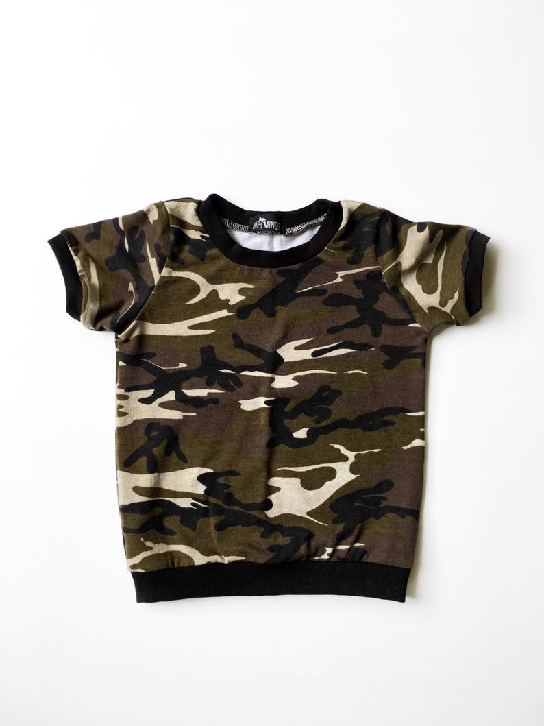 camo ringer tee