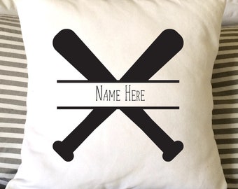 Baseball Pillow, Sports Pillow, Fall Pillow,  Decorative Pillow, Whimsical Pillow, Winter Pillow, Gift, 16x16 Pillow