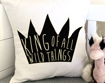 Wild Things Pillow, 16x16 Pillow, Nursery Pillow, Throw Pillow, Home Decor, Where the Wild Things Are Pillow, Child Pillow