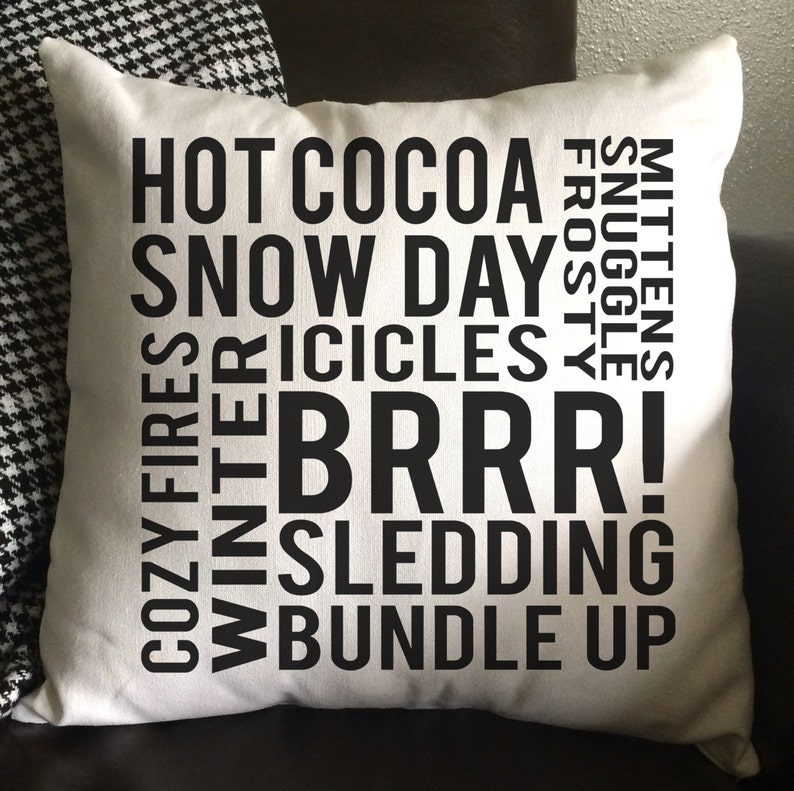 Winter Pillow Subway Pillow BRRR Pillow Cold Weather Etsy