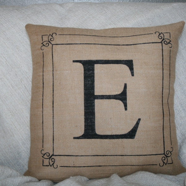 Monogram Pillow Etsy