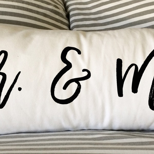 Mr and Mrs Pillows Etsy