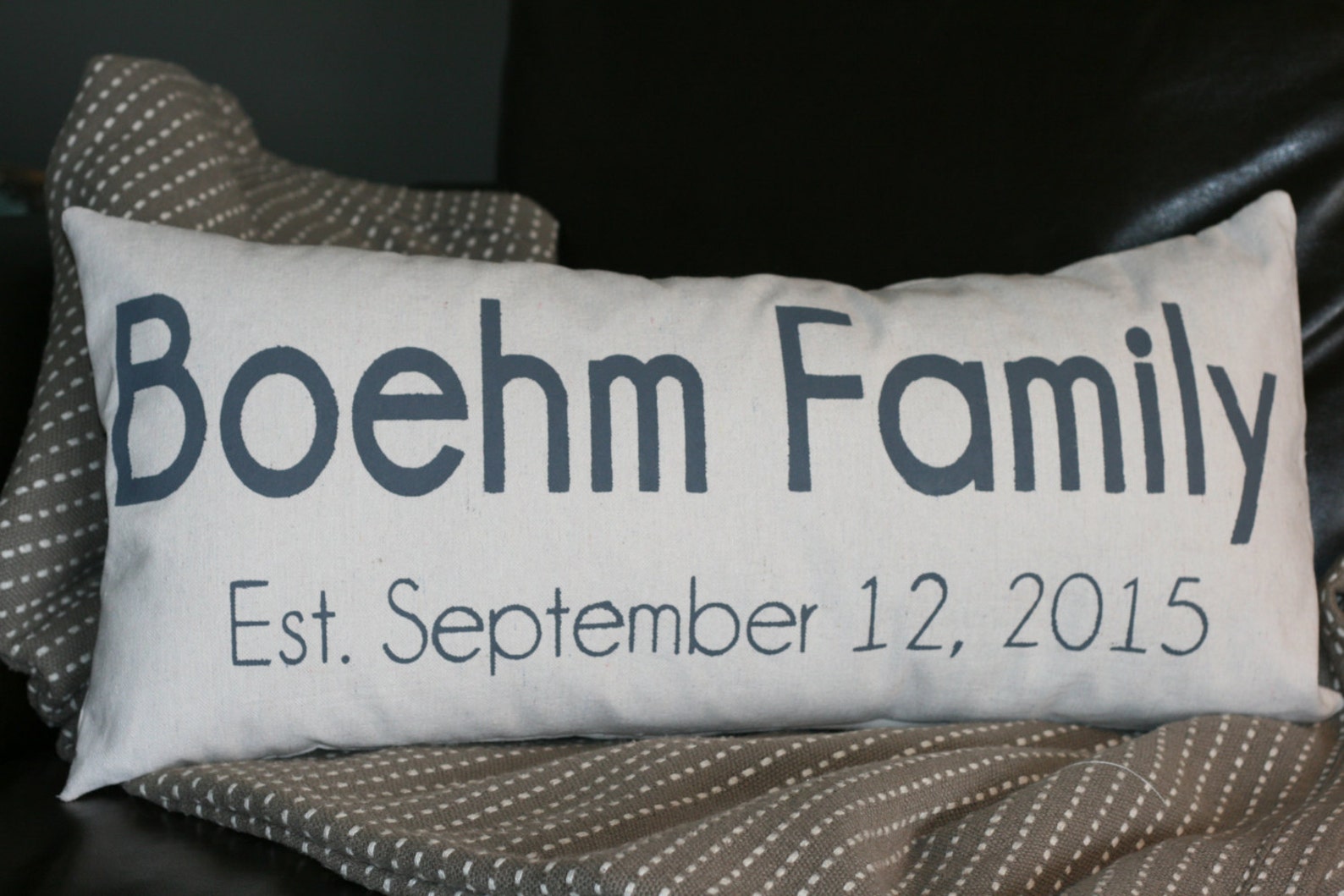 Date Pillow Personalized Pillow Custom Pillow Family Etsy