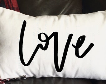 Love Pillow, Wedding Pillow, Couples Pillow, Decorative Pillow, 12x16 Pillow, Hostess Gift, Burlap Pillow, Boyfriend Pillow, Gift Pillow