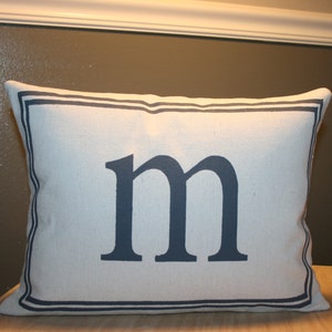 Monogram Pillow, Wedding Pillow, Couples Pillow, Decorative Pillow, 12x16 Pillow, Hostess Gift, Burlap Pillow,