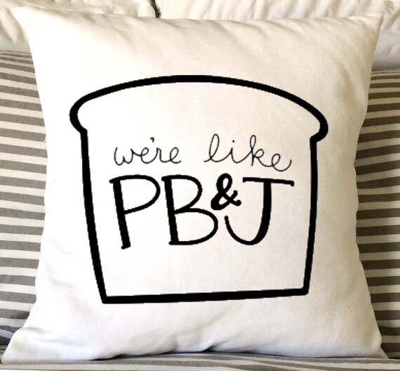 Valentine Pillow Pb J Pillow Peanut Butter And Jelly Pillow Etsy