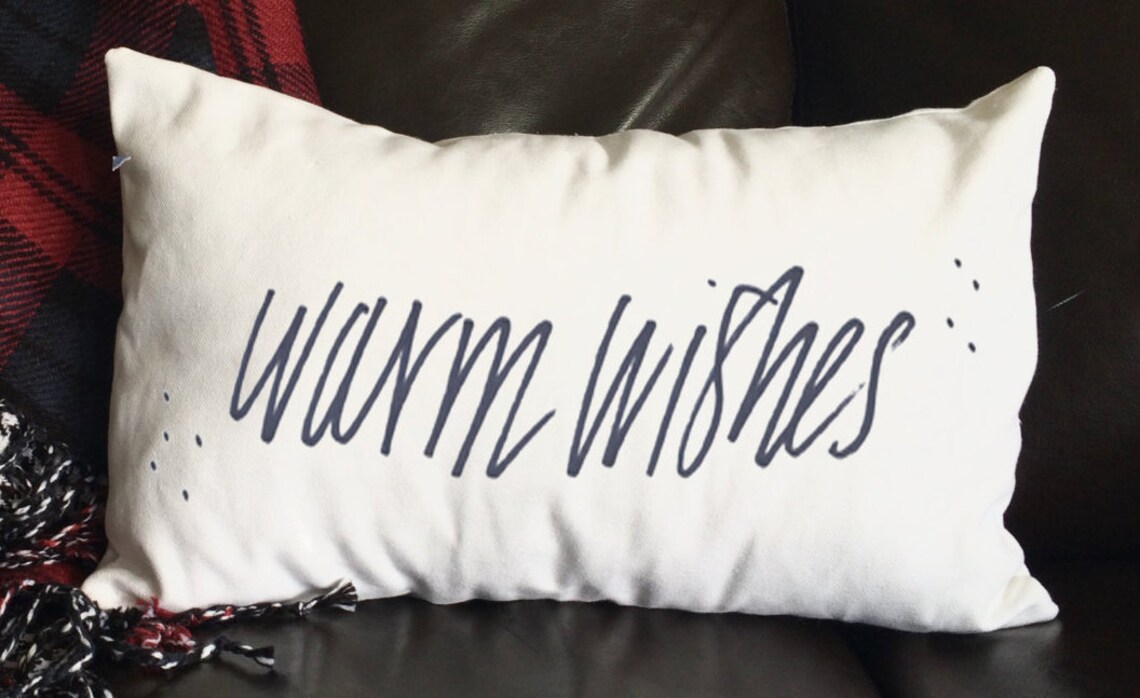 Warm Winter Wishes Lumbar Pillow with Tufting & Embroidered Birds main image 1