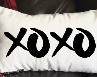 XOXO Pillow, Love Pillow, Gift, Bedroom Pillow/Nursery Pillow,  Decorative Pillow, 12x16 Pillow, Valentine Pillow, Burlap Pillow, Home Decor