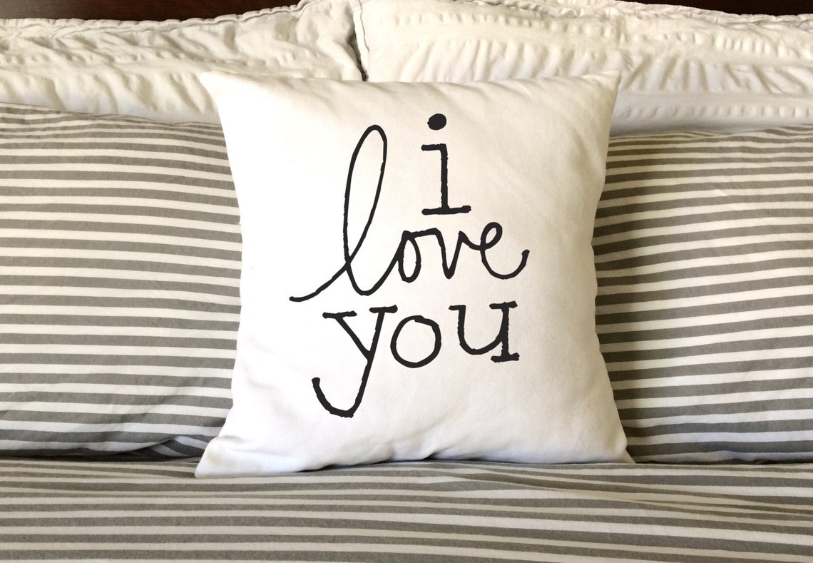 Valentine Pillow I Love You Pillow Decorative Pillow Etsy