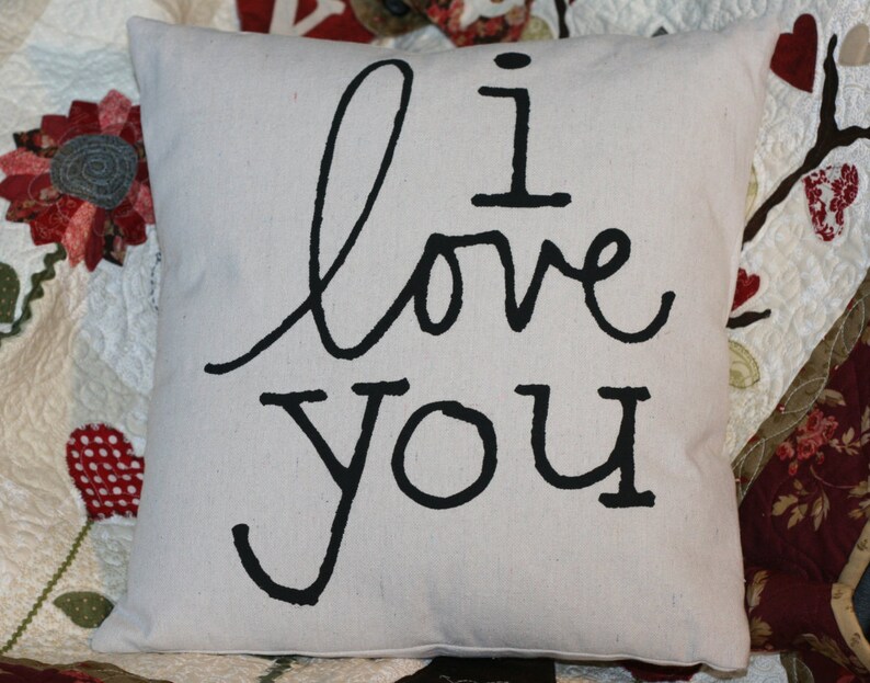 Valentine Pillow I Love You Pillow Decorative Pillow Etsy