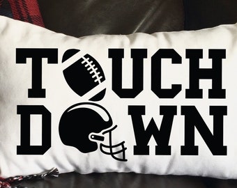 Touch Down Pillow, Football Pillow, Sports Pillow, Throw Pillow, Decorative Pillow, Fall Pillow, Whimsical Pillow, 12x16 Pillow, Sports