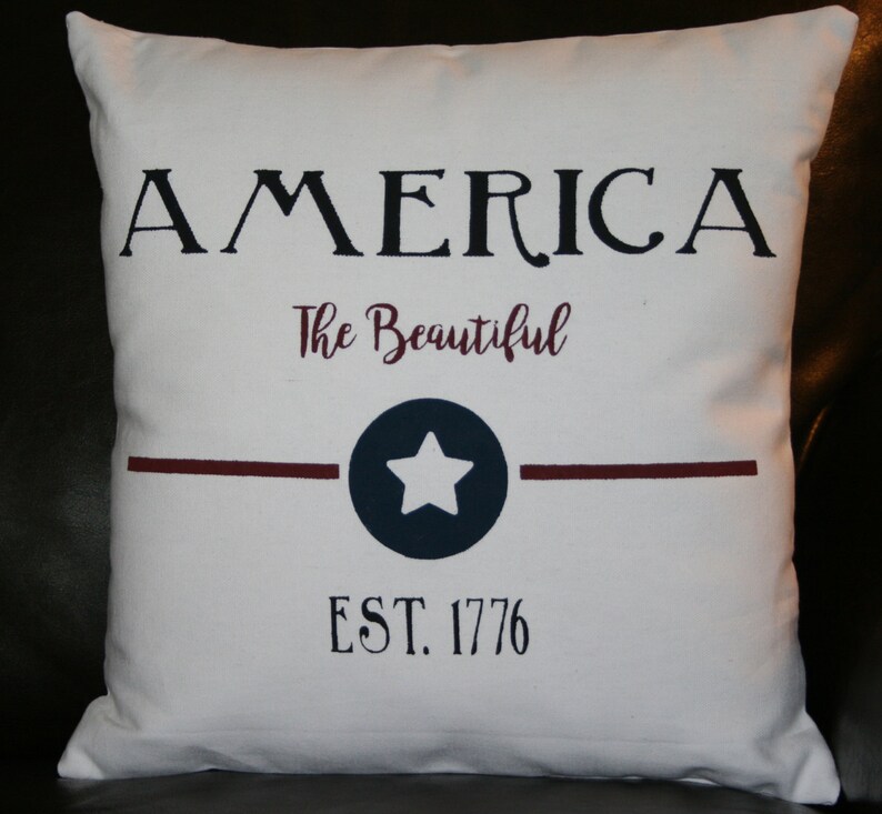 Patriotic Pillow America Pillow Independence Day Pillow Etsy