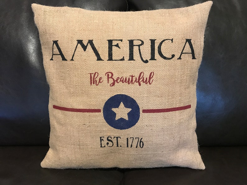 Patriotic Pillow America Pillow Independence Day Pillow Etsy