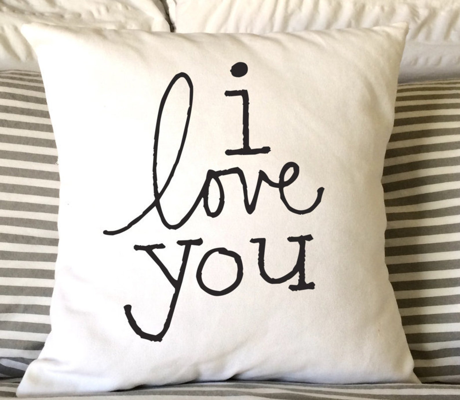 Valentine Pillow I Love You Pillow Decorative Pillow Etsy