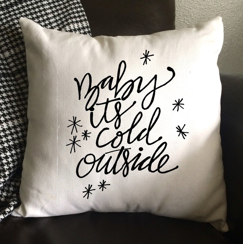 Baby It's Cold Outside PIllow Winter Pillow Decorative Etsy