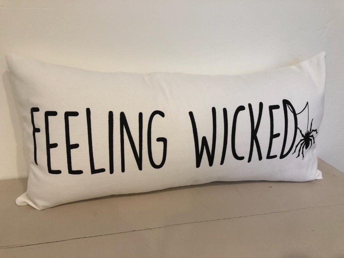 Feeling Wicked Pillow Feeling Wicked Halloween Pillow Etsy