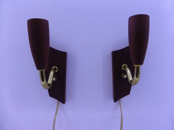 Danische Wandleuchten Teak Wandlampen Etsy
