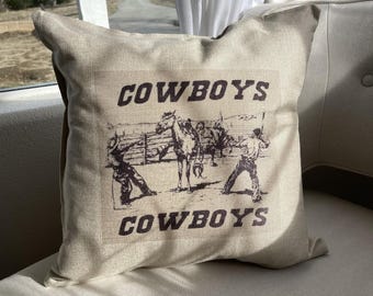 Western Style Throw Pillows | Cowboy Throw Pillow | Cowboy Home Decor | Ranch Style Home Decor | Western Home Decor | Custom Throw Pillow |