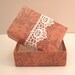 Gift Box, Single, Black and White Music Pattern with Black RIbbon Embellishment