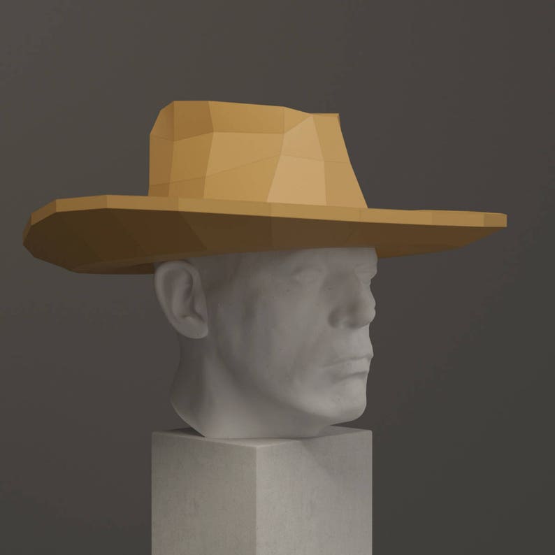  Cowboy Hat Papercraft DIY Paper Hat Paper Craft Hat DIY Etsy