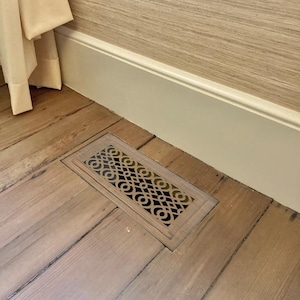 Hardwood floor Flush magnetic register-  Arabic Design
