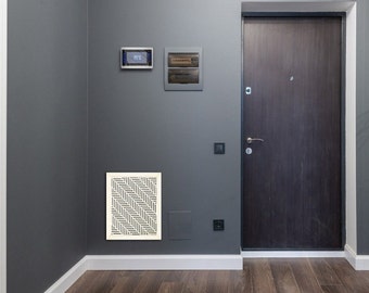 Magnetic Air intake Custom Decorative  Vent -  Elevation (Herringbone) Design