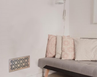 White or Natural wood register Vents- Sunburst Design