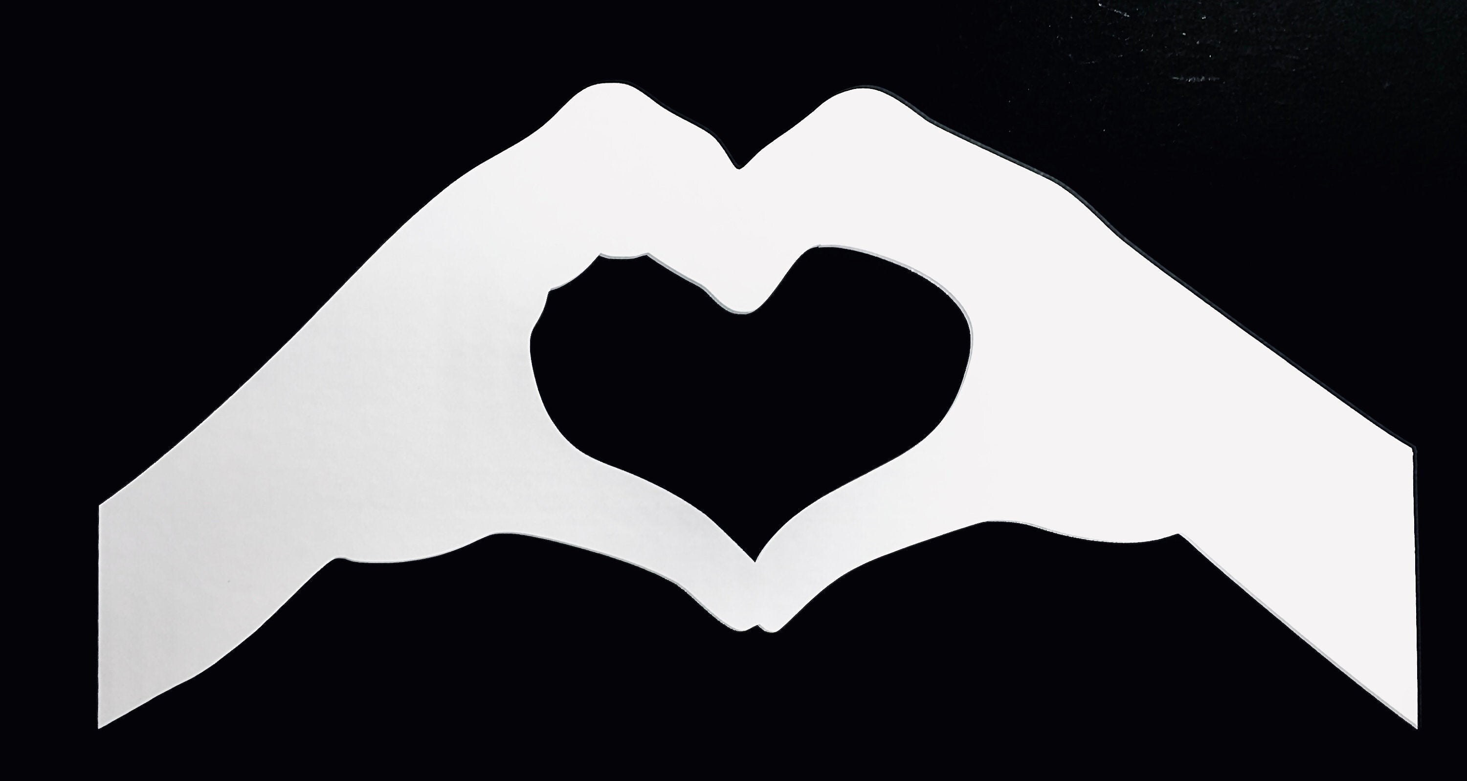 Hand Heart decal car window sticker journal planner car Etsy