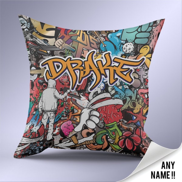 Personalised Abstract Graffiti pillow cushion