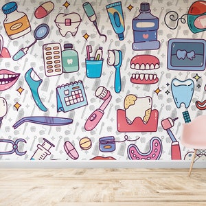 Dentist Gekritzel Illustration Wallpaper