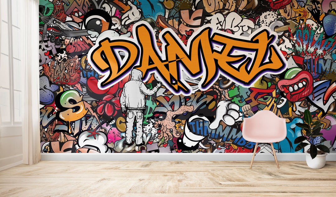 Personalised Graffiti Abstract Wallpaper Etsy