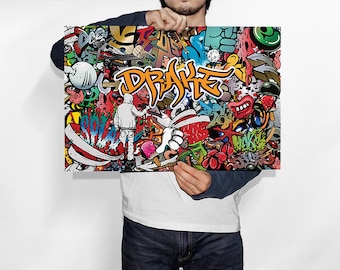 personalised Abstract Graffiti poster