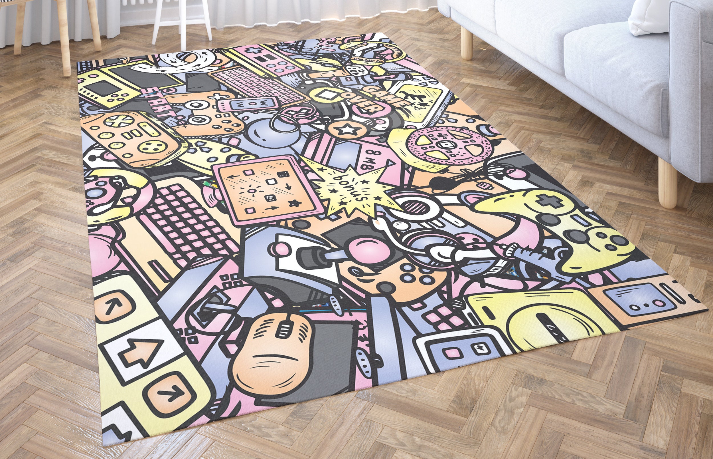 Pastel Gaming Rug Etsy