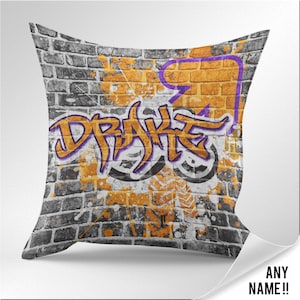 Personalised Abstract Graffiti pillow cushion