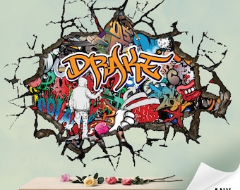Personalised Graffiti Abstract Wall Decal Sticker