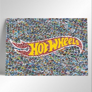 Póster de mosaico de coche de juguete