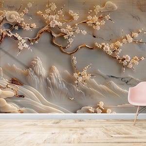 Sfondo con effetto marmo 3D giapponese