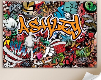 Personalised Graffiti Abstract Canvas
