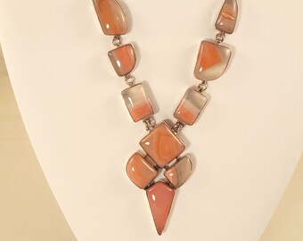 Botswana Agate Pendant Necklace