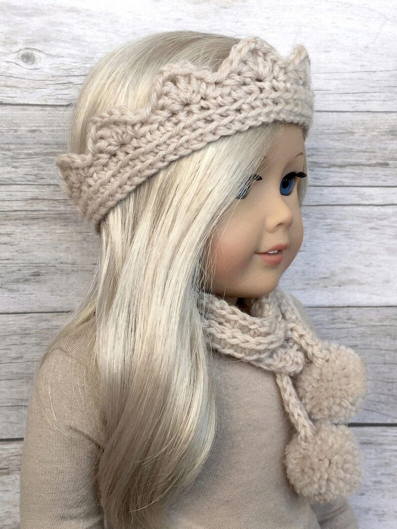 DIY Crochet Pattern 18 inch Doll Tiara/Crown Headband and Etsy
