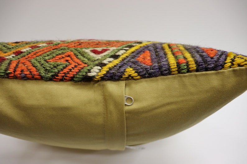 Handwoven Pillow Cushion Cover Vintage Kilim Pillow Kilim Cushion Bohemian Pillow Turk Multicolor Kilim Pillow 16x16inch 40x40cm
