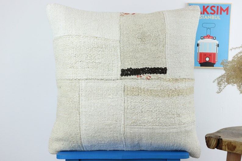 White Kilim Pillow Cushion Cover Pillow Cover Ethnic Pillow Turkish Pillow Kilim Unique Pillow Kilim Pillow 20x20inch 50x50cm