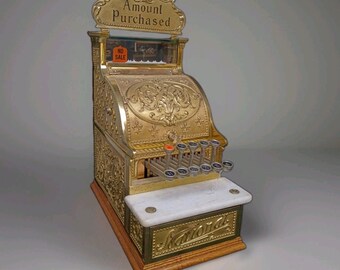 Antique fully restored works w key 216 national cash register candy store 1908